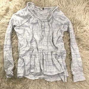 Free people coastline peplum long sleeve